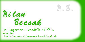 milan becsak business card